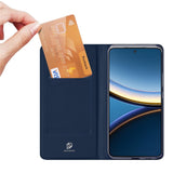 Xiaomi Poco F7 Pro EIDERWOOD Faux Leather Flip Case with Card Holder & Stand Function – Blue