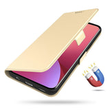 Xiaomi Poco F7 Ultra EIDERWOOD Faux Leather Flip Case with Card Holder & Stand Function – Gold