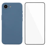 iPhone 17e / 16e Protection Set with Flexible Plastic Case & Screen Protector - Blue