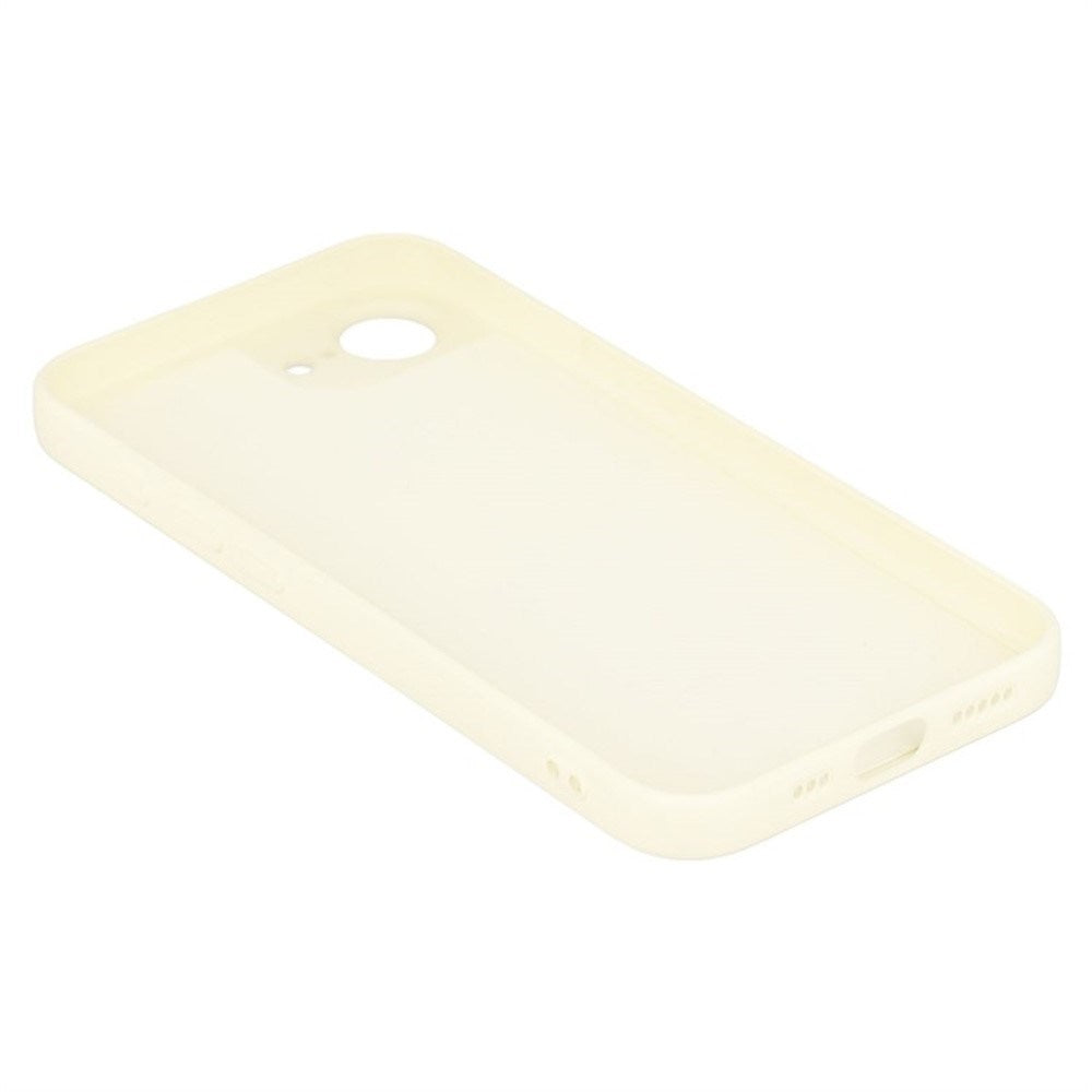 iPhone 17e / 16e Set with Flexible Plastic Case - Screen Protector - Lanyard - White