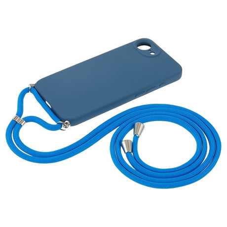 iPhone 17e / 16e EIDERWOOD Lined Flexible Plastic Case w. Strap - Dark Blue