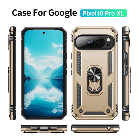 EIDERWOOD Google Pixel 10 Pro XL Hybrid Craftsman Case with 360 Rotatable Kickstand - Gold