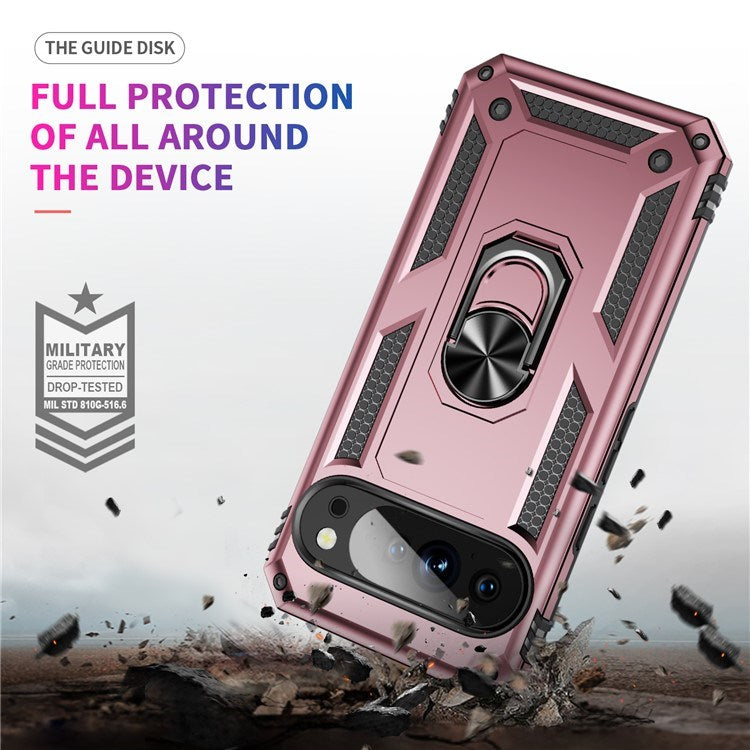 EIDERWOOD Google Pixel 10 Pro XL Hybrid Craftsman Case with 360 Rotatable Kickstand - Rose Gold