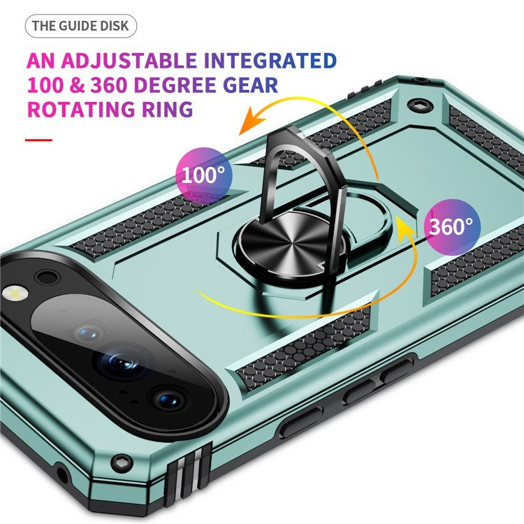 EIDERWOOD Google Pixel 10 Pro XL Hybrid Craftsman Case with 360 Rotatable Kickstand - Green