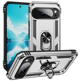 EIDERWOOD Google Pixel 10 Pro XL Hybrid Craftsman Case with 360 Rotatable Kickstand - Silver