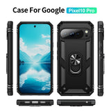 EIDERWOOD Google Pixel 10 / 10 Pro Tough Case with 360 Rotatable Kickstand - Black