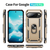 EIDERWOOD Google Pixel 10 / 10 Pro Tough Case with 360 Rotatable Kickstand - Gold