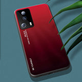 Xiaomi 13 Lite Glass Back Case - Hello - Red / Black