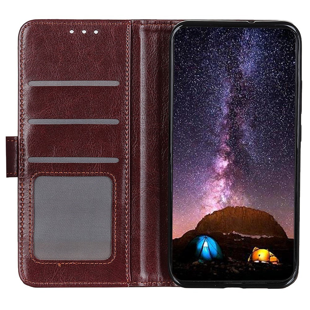 EIDERWOOD Motorola Edge 60 Fusion Faux Leather Flip Case with Cardholder & Stand Function - Brown
