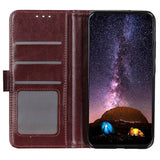 EIDERWOOD Motorola Edge 60 Fusion Faux Leather Flip Case with Cardholder & Stand Function - Brown