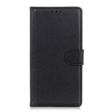 EIDERWOOD Motorola Edge 60 / Edge 60 Fusion Litchi Faux Leather Flip Case with Wallet & Stand Function - Black