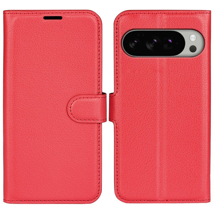 EIDERWOOD Google Pixel 10 Pro XL Faux Leather Flip Case with Cardholder & Stand Function - Red
