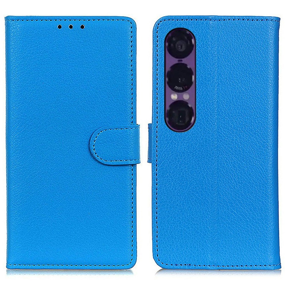 EIDERWOOD Sony Xperia 1 VII Faux Leather Flip Case with Cardholder & Stand Function - Blue