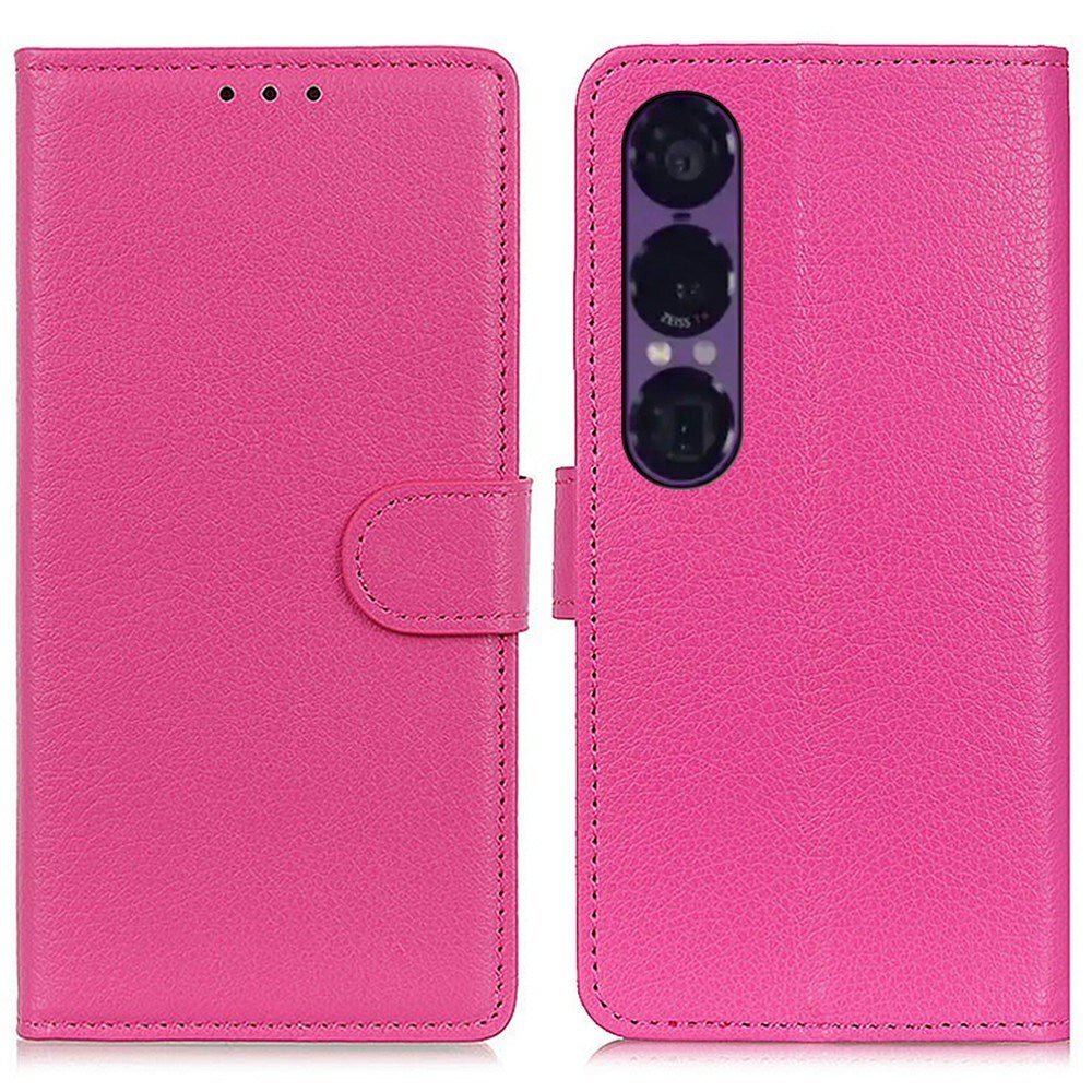 EIDERWOOD Sony Xperia 1 VII Faux Leather Flip Case with Cardholder & Stand Function - Pink