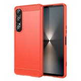EIDERWOOD Sony Xperia 1 VII Brushed Carbon Case - Red