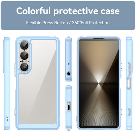 EIDERWOOD Sony Xperia 1 VII Hybrid Plastic Case - Transparent / Blue