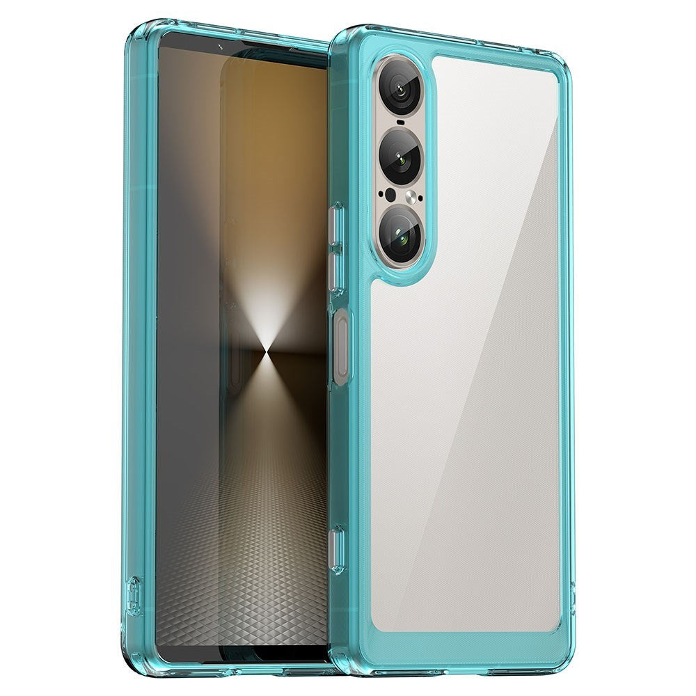 EIDERWOOD Sony Xperia 1 VII Hybrid Plastic Case - Transparent / Turquoise