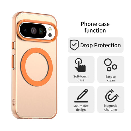 EIDERWOOD Google Pixel 10 / 10 Pro Hybrid Plastic Case - MagSafe Compatible - Transparent / Orange