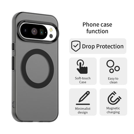 EIDERWOOD Google Pixel 10 / 10 Pro Hybrid Plastic Case - MagSafe Compatible - Transparent / Black