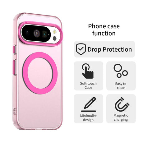 EIDERWOOD Google Pixel 10 / 10 Pro Hybrid Plastic Case - MagSafe Compatible - Transparent / Pink