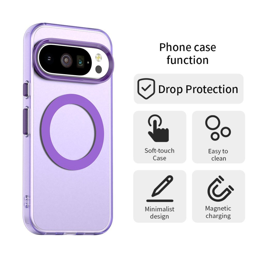 EIDERWOOD Google Pixel 10 / 10 Pro Hybrid Plastic Case - MagSafe Compatible - Transparent / Purple