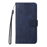 EIDERWOOD Motorola Edge 60 / Edge 60 Fusion 2-in-1 Faux Leather Flip Case with Screen Protector Glass - Blue