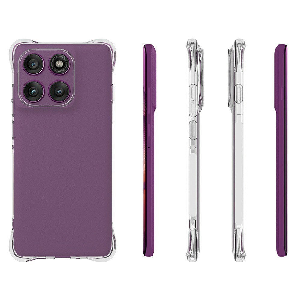 EIDERWOOD Motorola Edge 60 Pro Case with Reinforced Corners - Flexible Plastic - Transparent