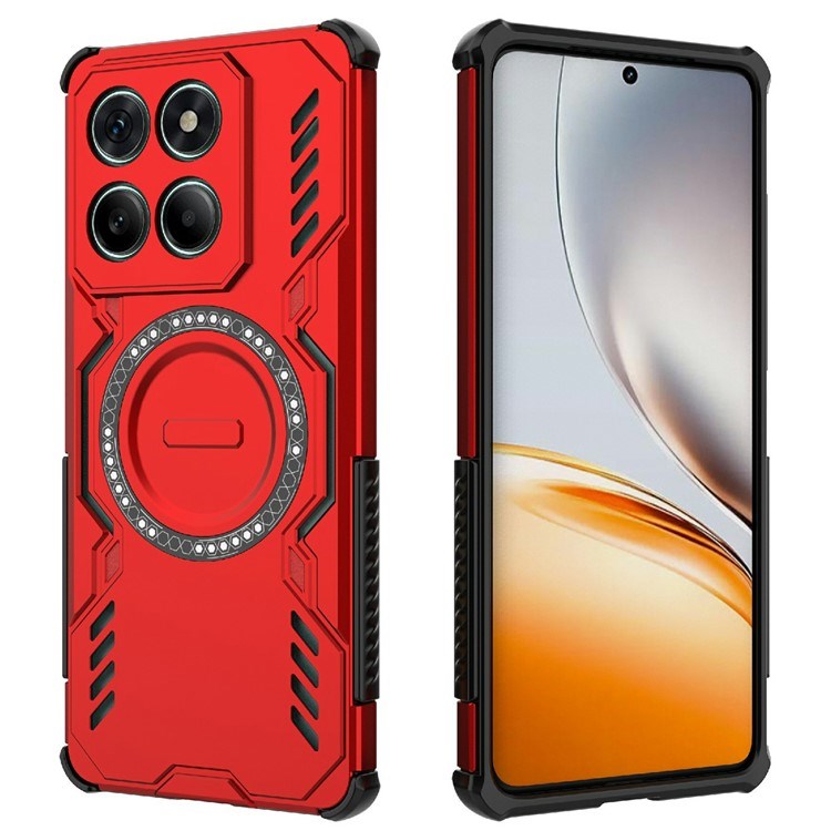 EIDERWOOD Motorola Edge 60 / Edge 60 Fusion Hybrid Plastic Case with Heat Dissipation - Red