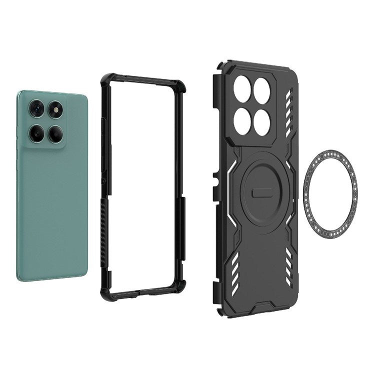 EIDERWOOD Motorola Edge 60 / Edge 60 Fusion Hybrid Plastic Case with Heat Dissipation - Blue