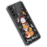 Samsung Galaxy S22 Flexible Plastic Christmas Case - Snowman, Dog and Reindeer