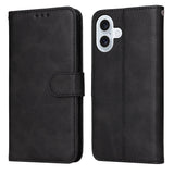 EIDERWOOD iPhone 17 Faux Leather Flip Case with Wallet & Strap - Black
