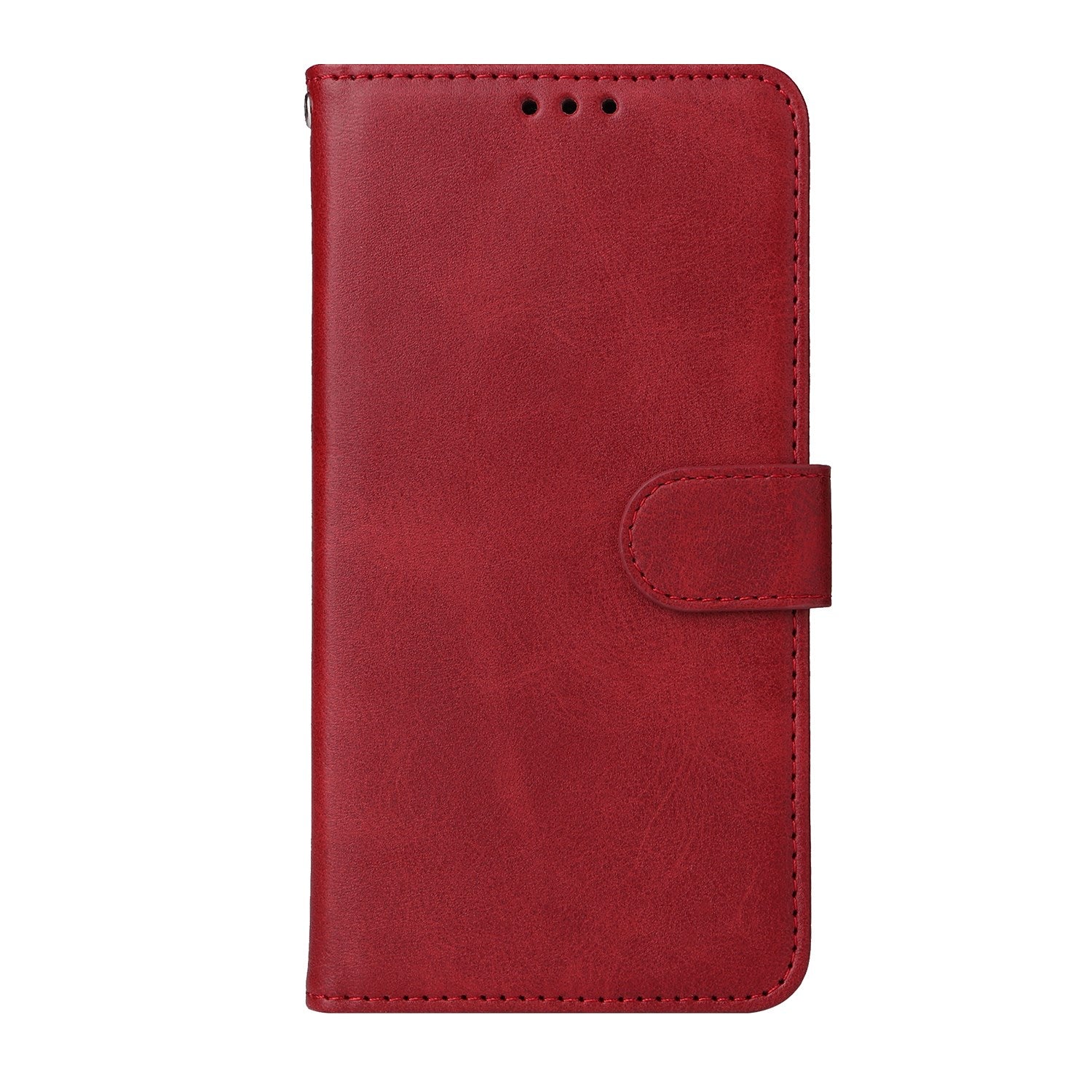 EIDERWOOD iPhone 17 Faux Leather Flip Case with Wallet & Strap - Red