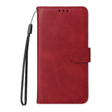 EIDERWOOD iPhone 17 Faux Leather Flip Case with Wallet & Strap - Red