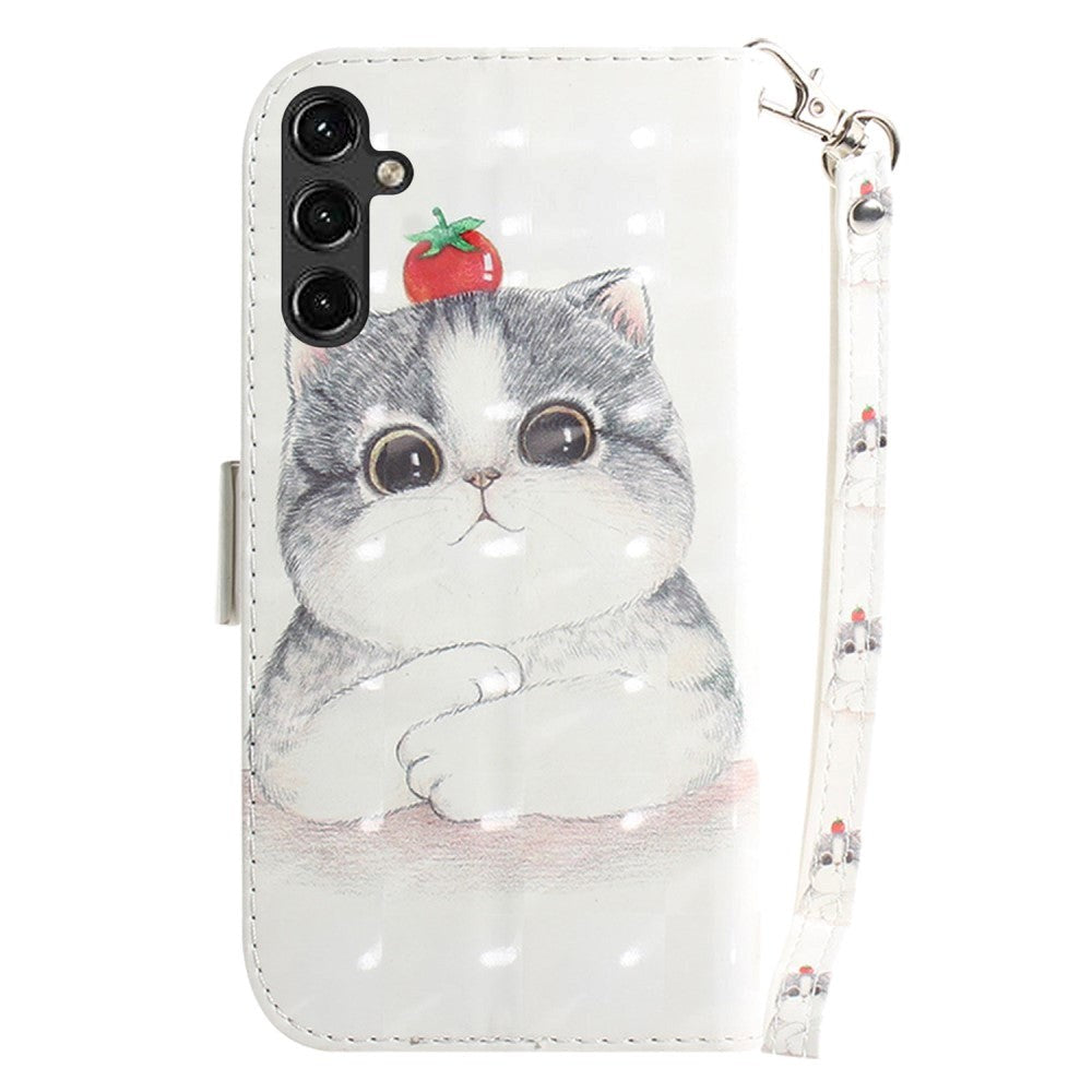 Samsung Galaxy A14 (5G) Leather Flip Case - Cute Cat