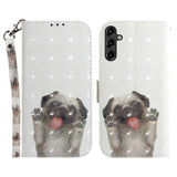 Samsung Galaxy A14 (5G) Leather Flip Case - Cute Pug