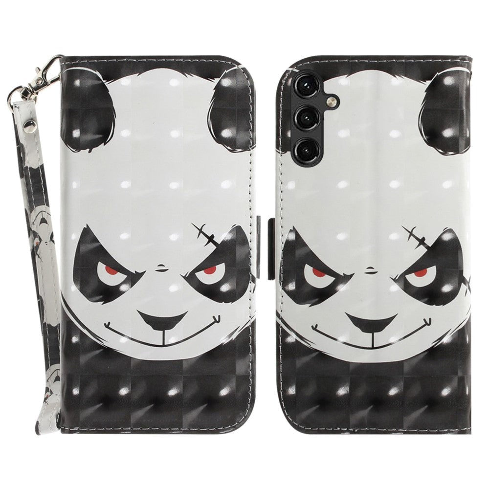 Samsung Galaxy A14 (5G) Leather Flip Case - Angry Panda