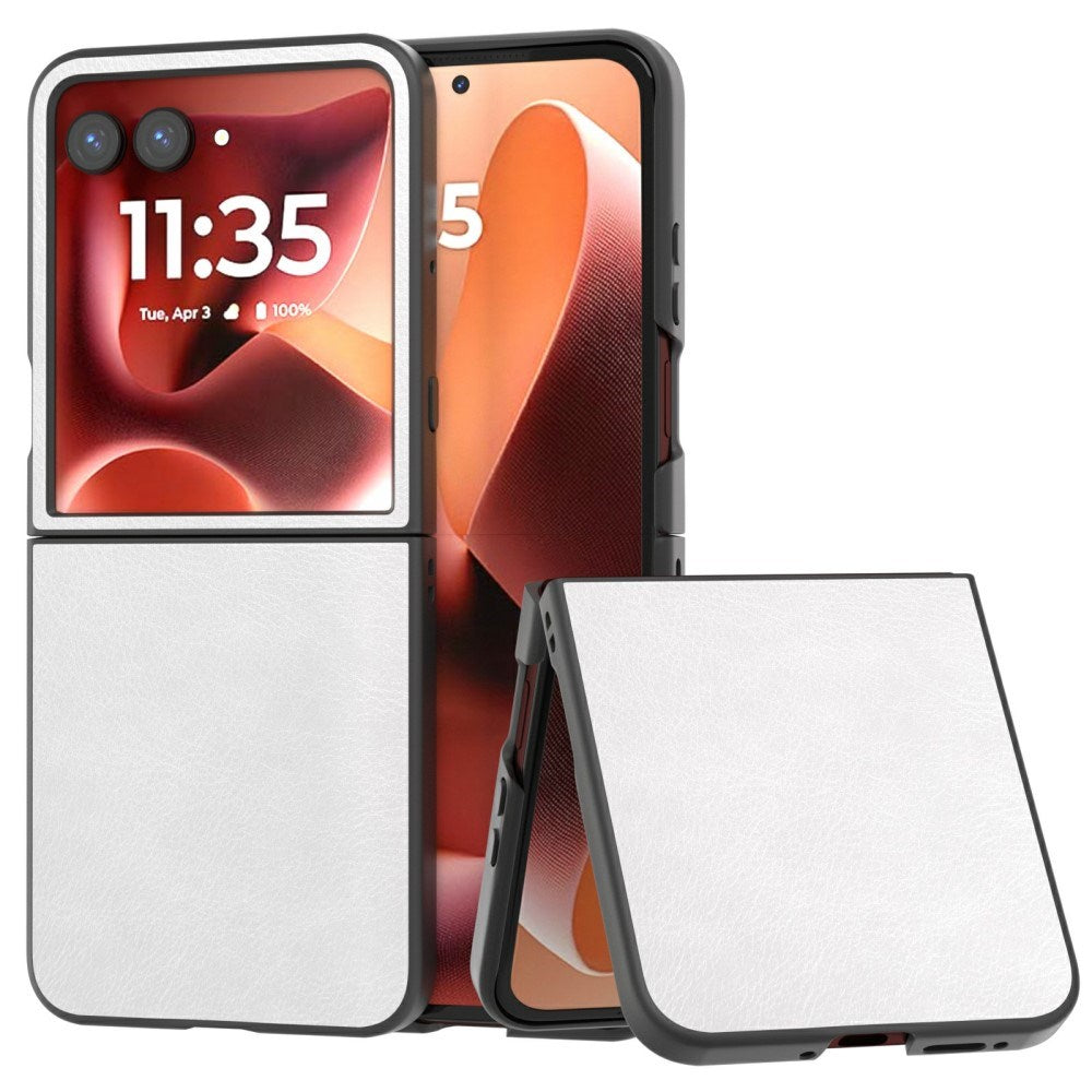 EIDERWOOD Motorola Razr 60 Ultra Faux Leather Case - White