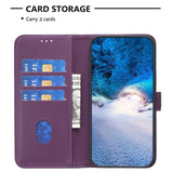 Motorola Edge 60 Pro BINFEN Faux Leather Flip Case with Card Holder & Stand Function - Dark Purple