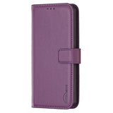 Motorola Edge 60 Pro BINFEN Faux Leather Flip Case with Card Holder & Stand Function - Dark Purple