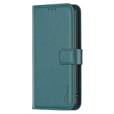 Motorola Edge 60 Pro BINFEN Faux Leather Flip Case with Card Holder & Stand Function - Dark Green