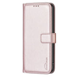 Motorola Edge 60 Pro BINFEN Faux Leather Flip Case with Card Holder & Stand Function - Rose Gold