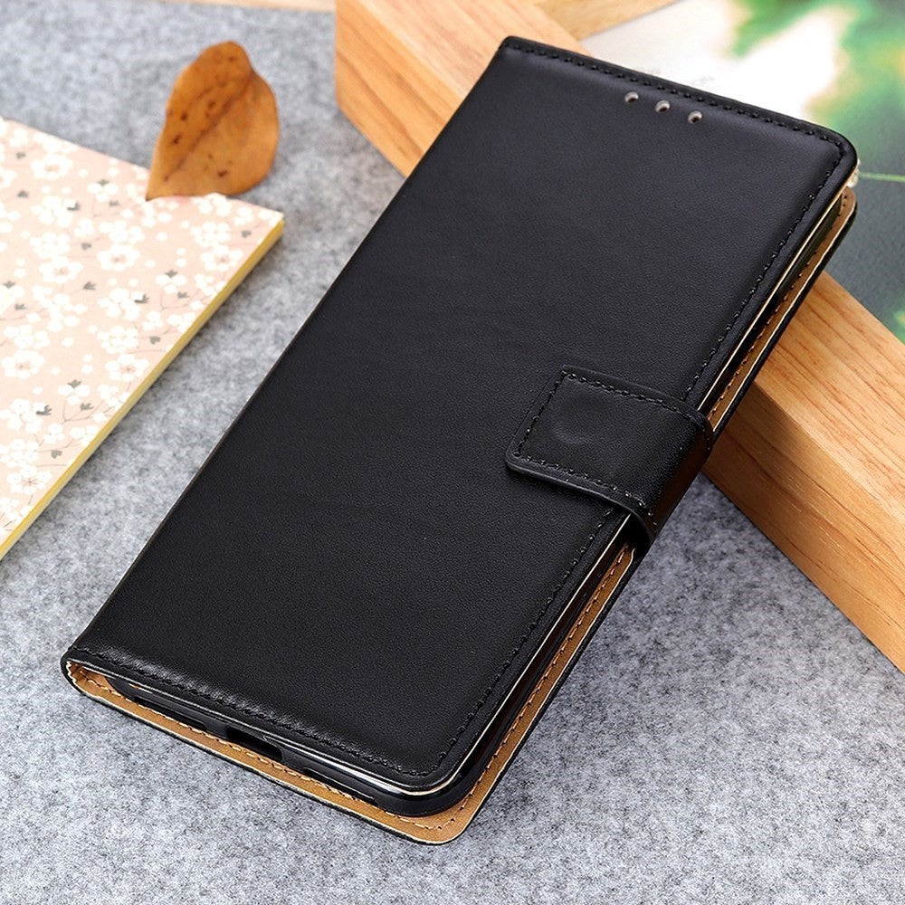 Nokia G60 Leather Wallet Case & Kickstand - Black