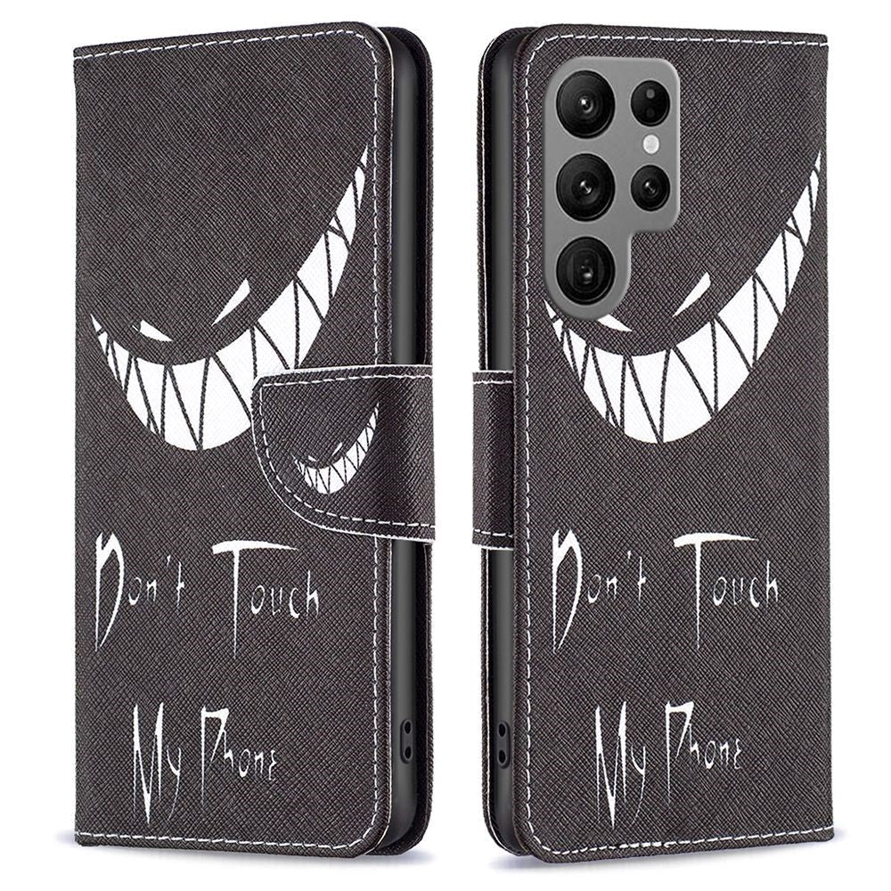 Samsung Galaxy S23 Ultra Flip Case m. Wallet - Don't Touch My Phone