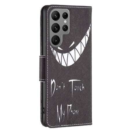 Samsung Galaxy S23 Ultra Flip Case m. Wallet - Don't Touch My Phone