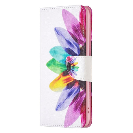 Samsung Galaxy S23 Ultra Flip Case m. Wallet - Colored Sunflower