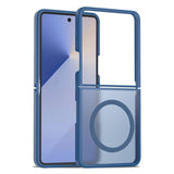 EIDERWOOD Samsung Galaxy Z Flip7 Matte Hybrid Case - MagSafe Compatible - Transparent / Blue