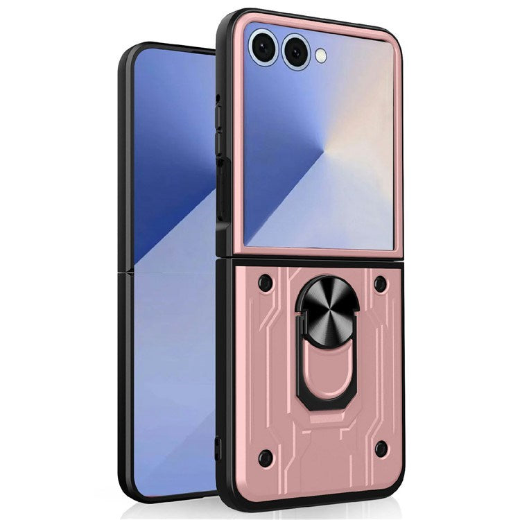 EIDERWOOD Samsung Galaxy Z Flip7 Hybrid Craftsman Case with Kickstand - Pink