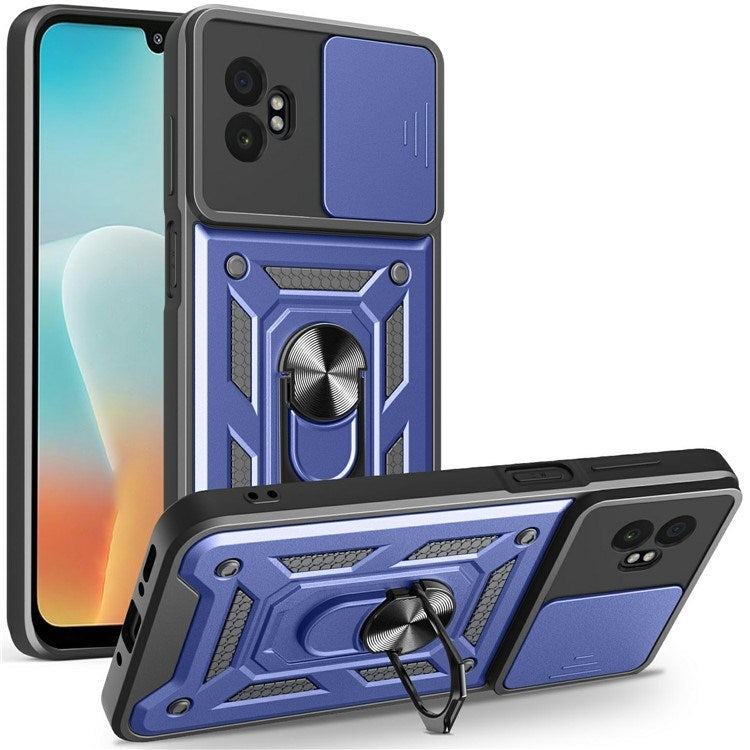 EIDERWOOD Samsung Galaxy Xcover 7 Pro Hybrid Tough Case with Kickstand & Cam Slider - Blue