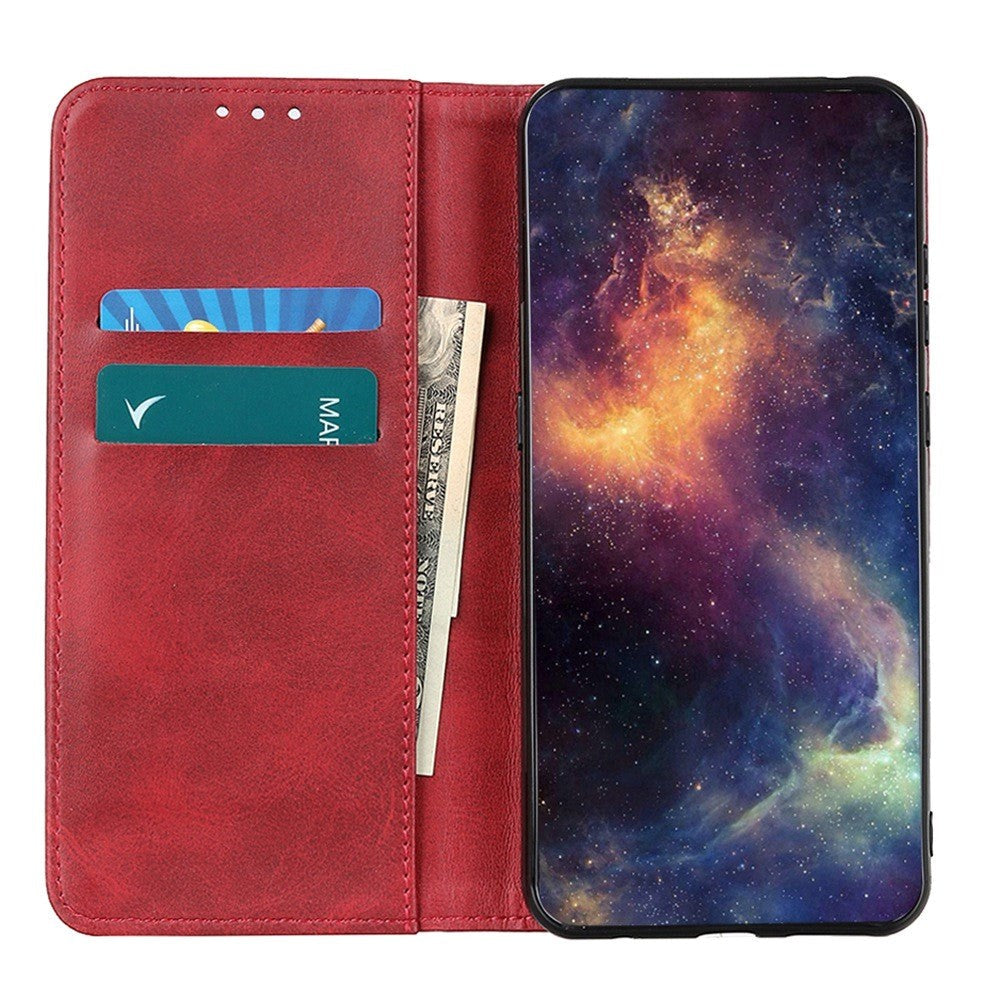 Samsung Galaxy S23 Magnetic Leather Flip Case w. Wallet - Red