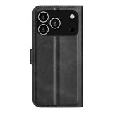 EIDERWOOD iPhone 17 Pro Max Faux Leather Flip Case with Stand & Card Holder - Black